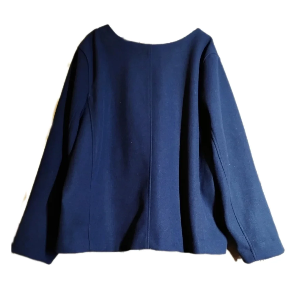 Croft & Barrow Navy Women's Pea Coat - Picture 3 of 3
